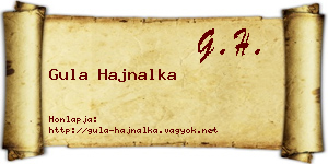 Gula Hajnalka névjegykártya